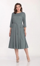 Платье 1270 хаки Леди стиль классик