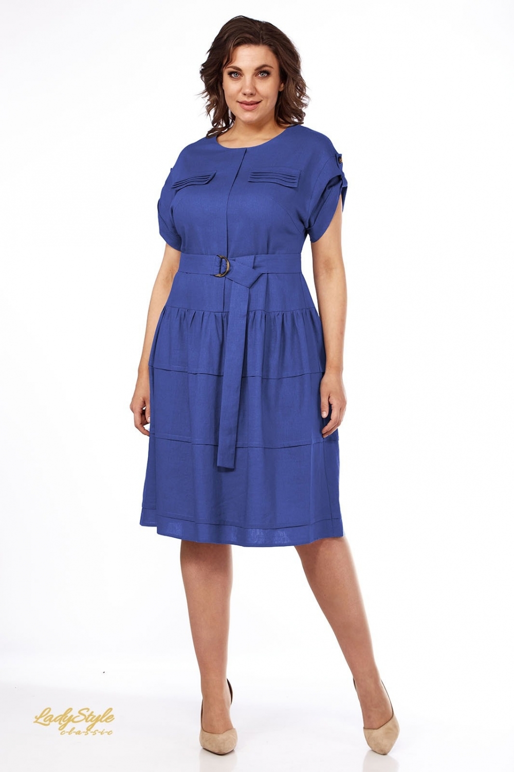 Платье 2448/синии  Леди стиль классик