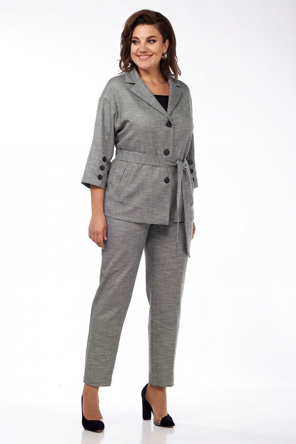 Костюм 2606/серый Леди стиль классик
