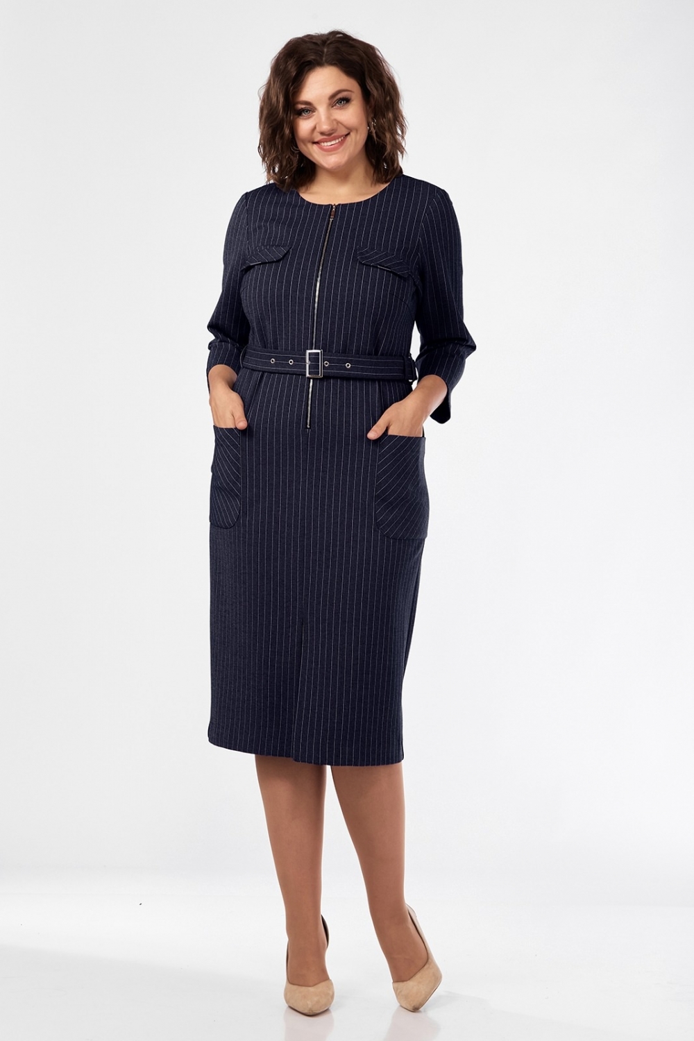 Платье 1175/синий Леди стиль классик