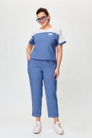 Костюм 2303/голубой Леди стиль классик