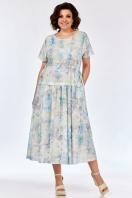 Платье 1976/голубой Леди стиль классик