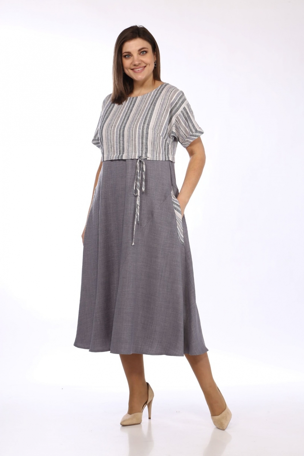 Платье 2061/лен Леди стиль классик