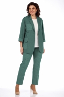 Костюм 2336/олива Леди стиль классик