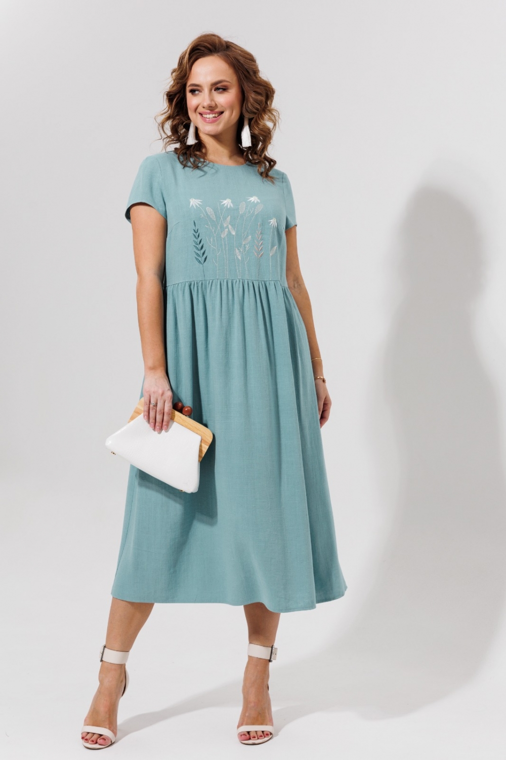 Платье 965/голубой  Галеан стиль