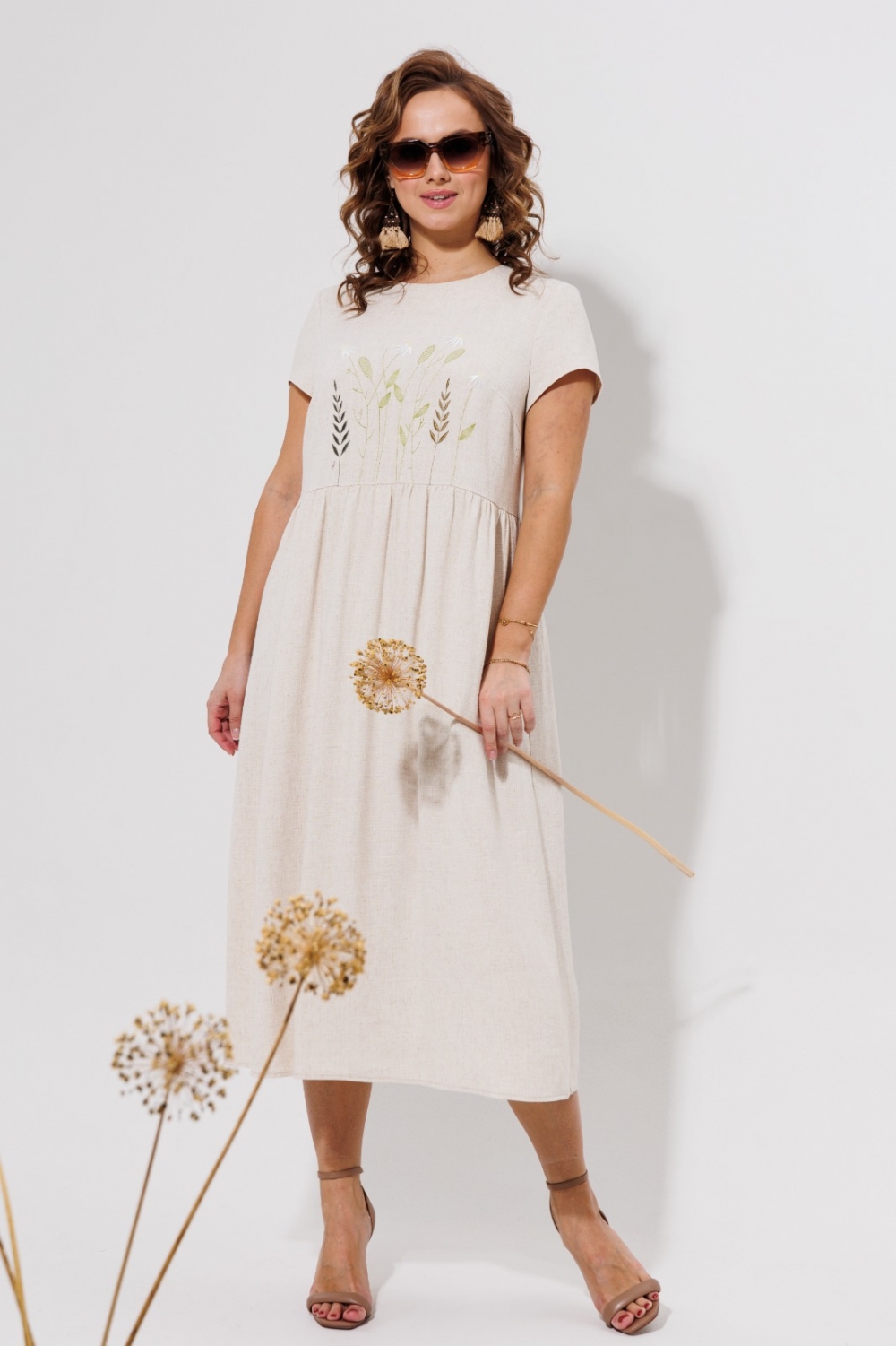 Платье 965/бежевый Галеан стиль