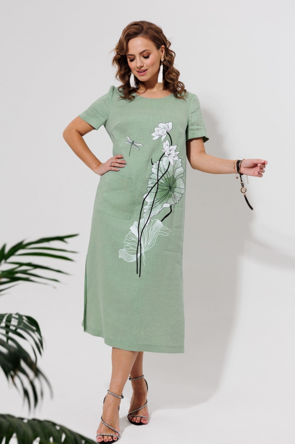 Платье 963/мята Галеан стиль