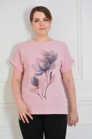  Туника 6221 розовый Элит Мода