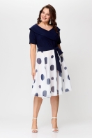 Платье 2827 синий Леди стиль классик