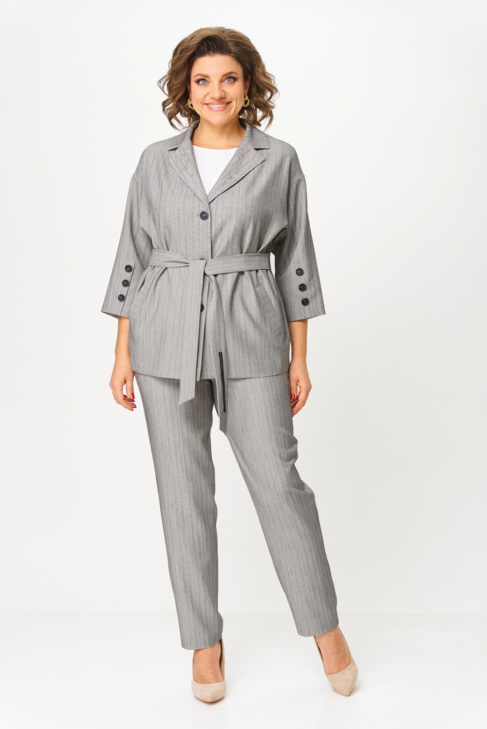 Костюм 2606/полоска Леди стиль классик